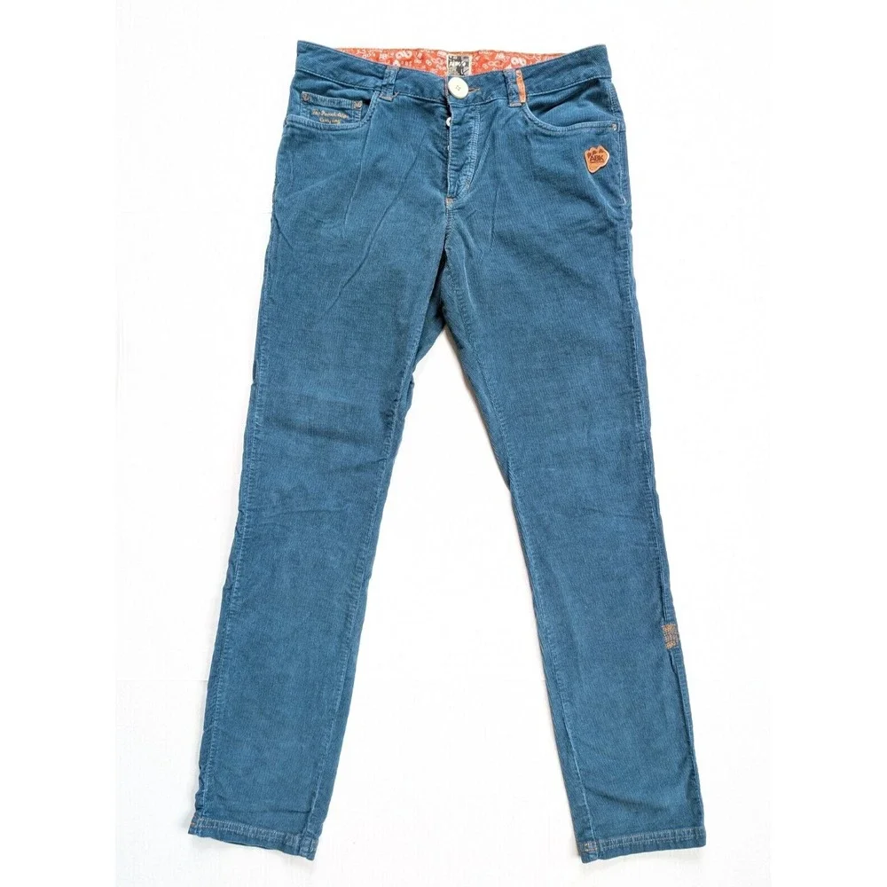 ABK Urban Yoda Velvet Pants‎ Mens Large Blue Corduroy Outdoors Petrol Marine